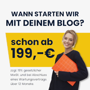 Wann starten wir mit deinem Blog?