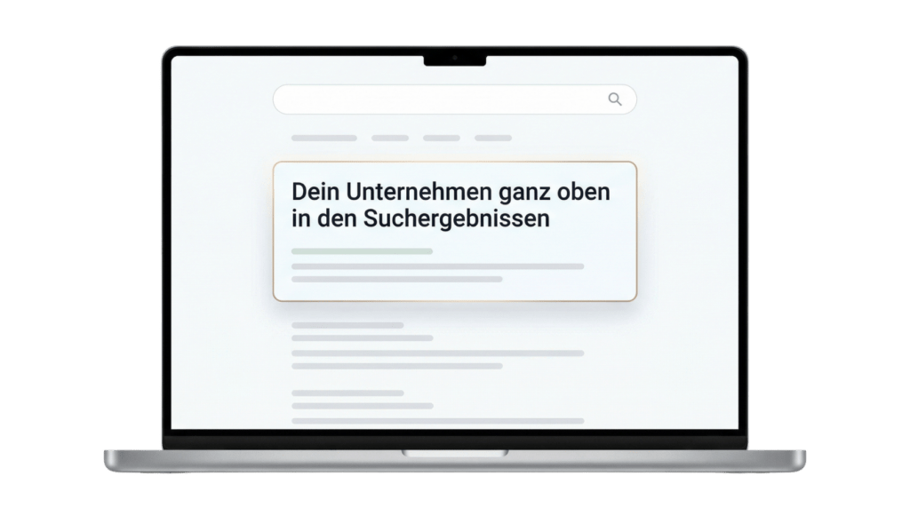 Dein Unternehmen ganz oben in den Suchergebnissen