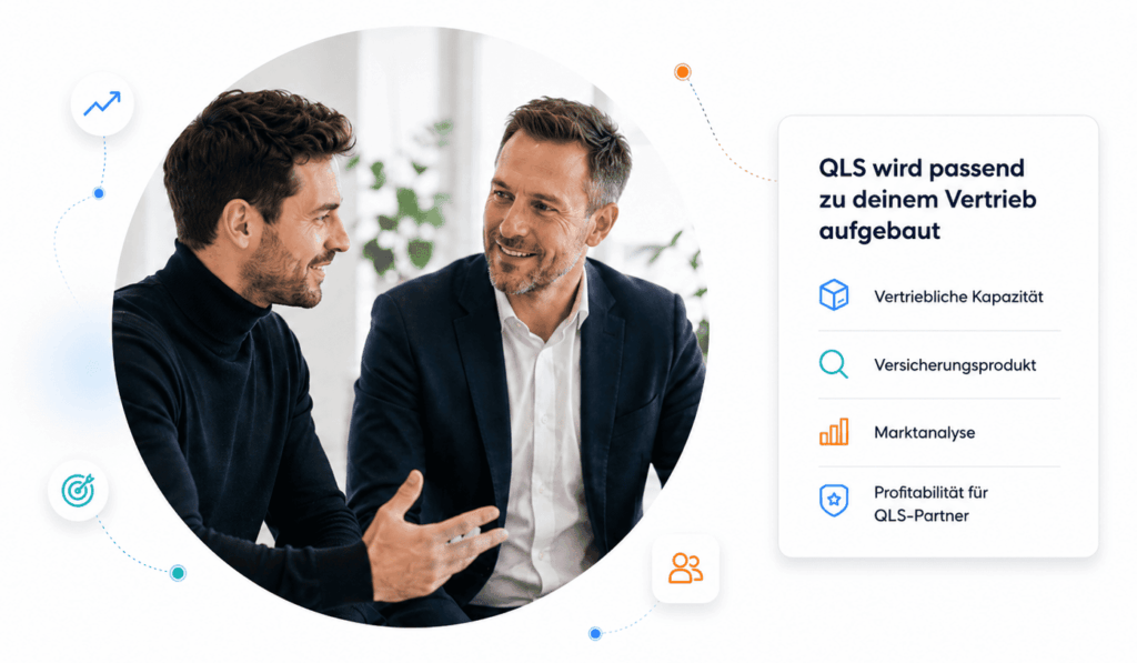 KAREON QLS Beratungsgespräch zur Prüfung von Vertriebsstruktur, Versicherungsprodukt und Marktpotenzial